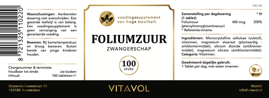 Foliumzuur (vitamine B11) 400mcg