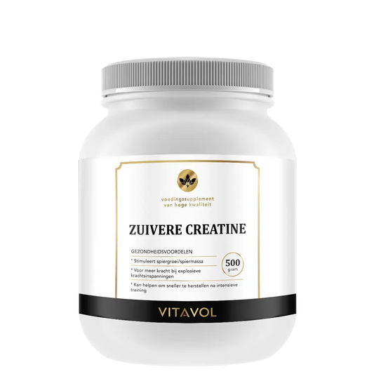 3D weergave van Zuivere Creatine potje voor ondersteuning van spierkracht, explosieve prestaties en spierherstel
